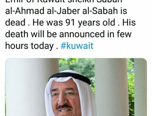 Emir Kuwat Syaikh Shabah Ahmad al-Jabir ash-Shabah meninggal dunia hari ini